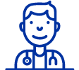 clinica internacional icono staff azul